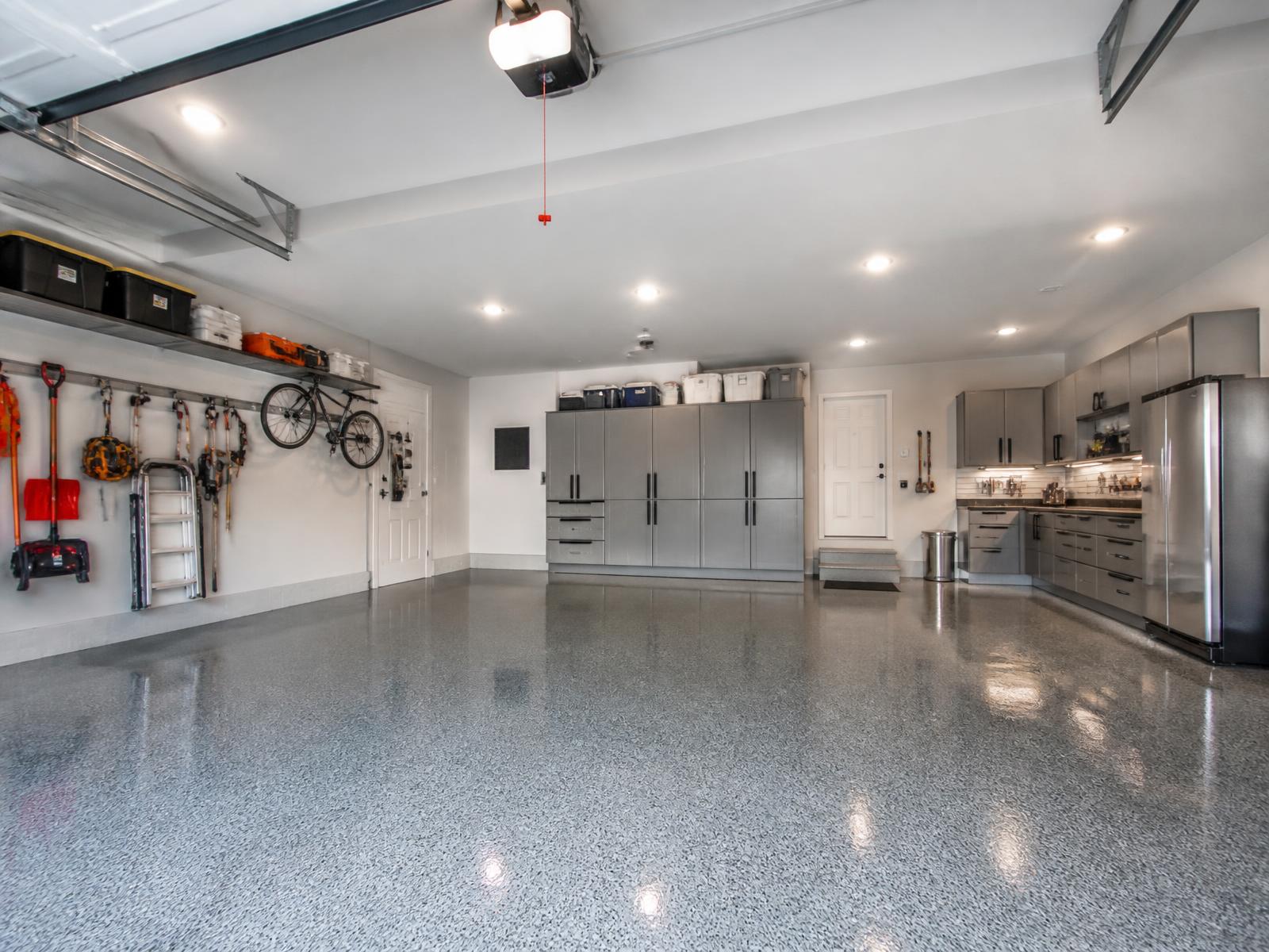 Pro One finished garage with epoxy floor in York PA